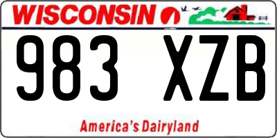 WI license plate 983XZB