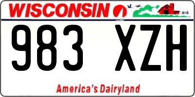 WI license plate 983XZH