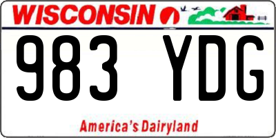 WI license plate 983YDG
