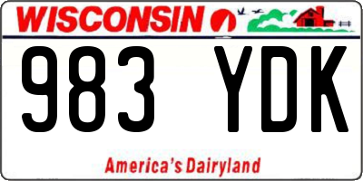 WI license plate 983YDK