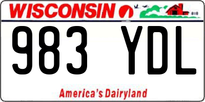 WI license plate 983YDL