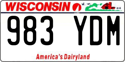 WI license plate 983YDM