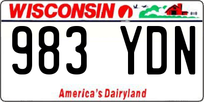 WI license plate 983YDN
