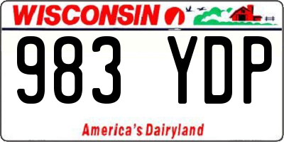 WI license plate 983YDP