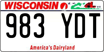 WI license plate 983YDT
