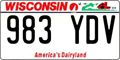 WI license plate 983YDV