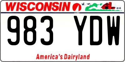 WI license plate 983YDW