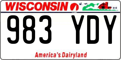 WI license plate 983YDY