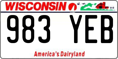 WI license plate 983YEB
