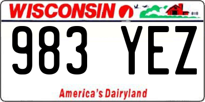 WI license plate 983YEZ