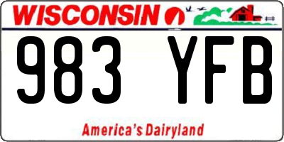 WI license plate 983YFB
