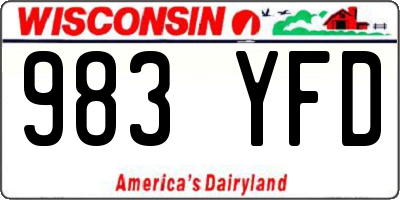 WI license plate 983YFD