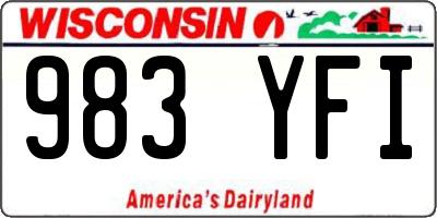 WI license plate 983YFI