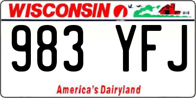 WI license plate 983YFJ