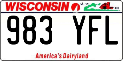 WI license plate 983YFL
