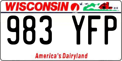 WI license plate 983YFP