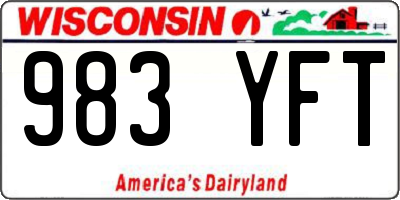 WI license plate 983YFT
