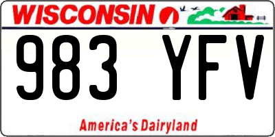 WI license plate 983YFV