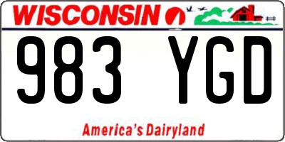 WI license plate 983YGD