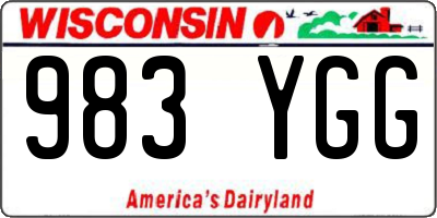 WI license plate 983YGG