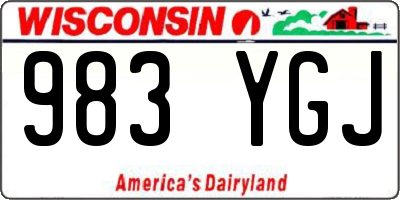 WI license plate 983YGJ