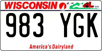 WI license plate 983YGK