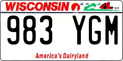 WI license plate 983YGM