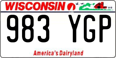 WI license plate 983YGP