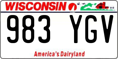 WI license plate 983YGV