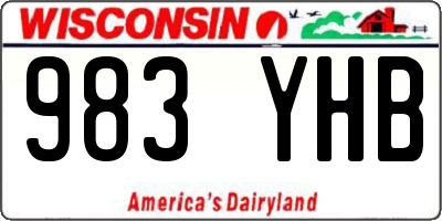 WI license plate 983YHB