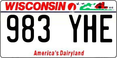 WI license plate 983YHE