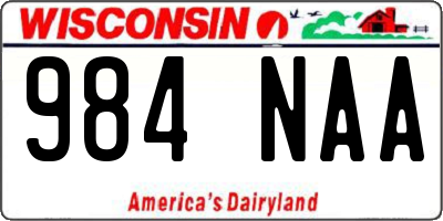 WI license plate 984NAA