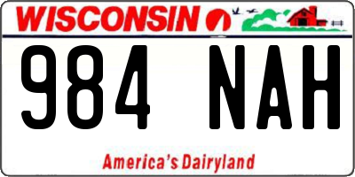 WI license plate 984NAH