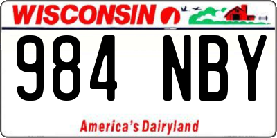 WI license plate 984NBY
