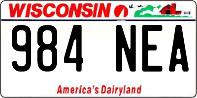 WI license plate 984NEA