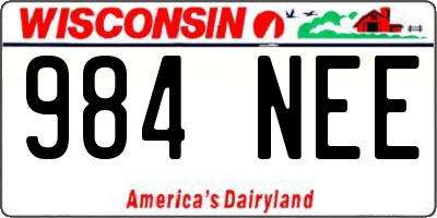 WI license plate 984NEE