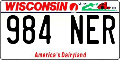 WI license plate 984NER