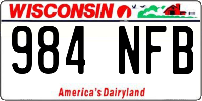 WI license plate 984NFB