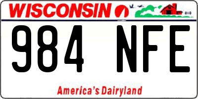 WI license plate 984NFE