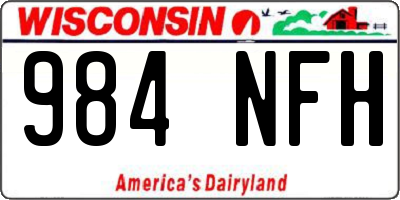 WI license plate 984NFH