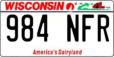 WI license plate 984NFR