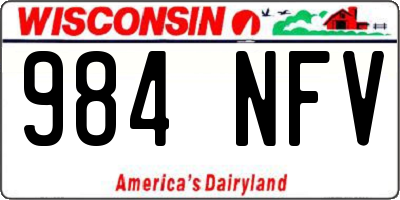 WI license plate 984NFV