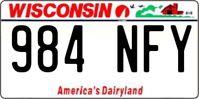 WI license plate 984NFY