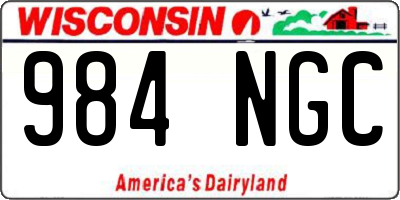 WI license plate 984NGC