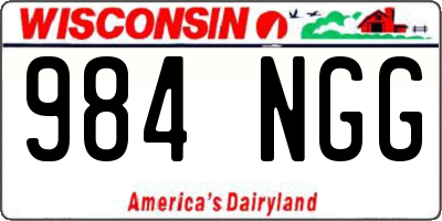 WI license plate 984NGG