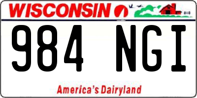 WI license plate 984NGI