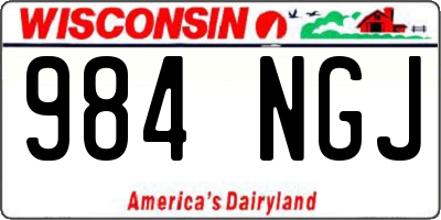 WI license plate 984NGJ