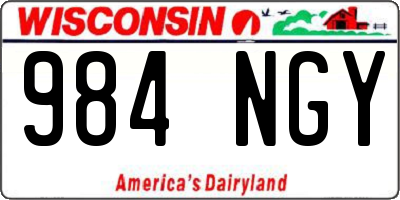 WI license plate 984NGY
