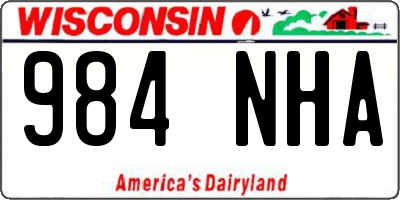 WI license plate 984NHA