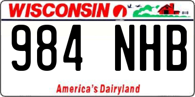 WI license plate 984NHB